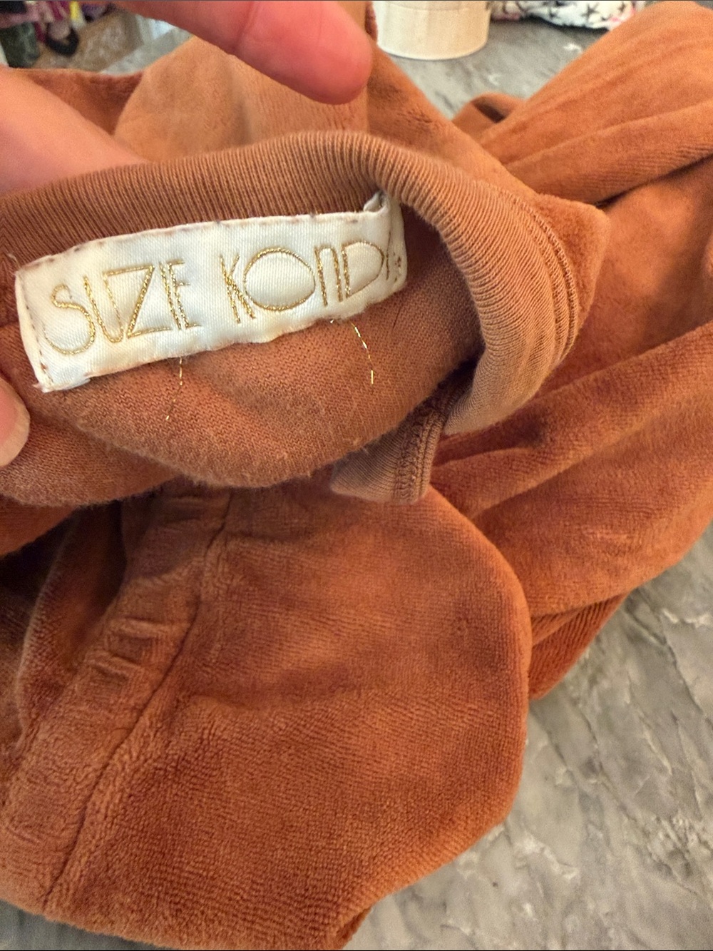 Suzie Kondi Giorgi Velour Jumpsuit - Caramel - Toffee Colorway - Picture 8 of 8